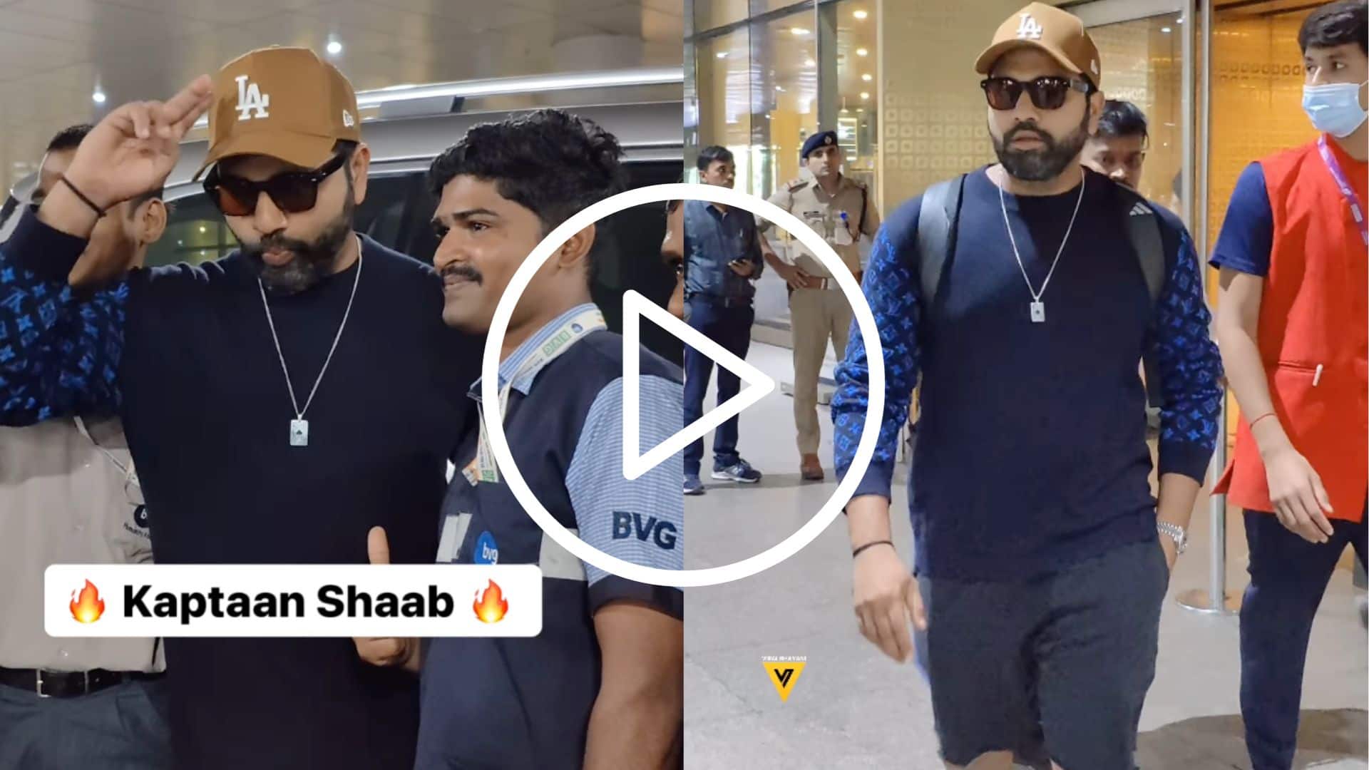 [Watch] Rohit Sharma's 'Swag' Pose With Airport Crew While Returning From South Africa